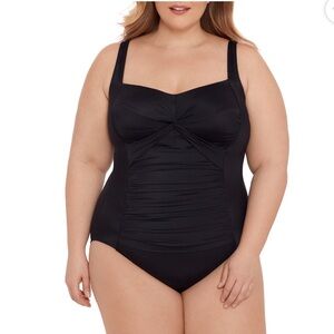 Embrace Your Curves Women's One Piece Swimsuit Tummy Control Black Size 2X NEW